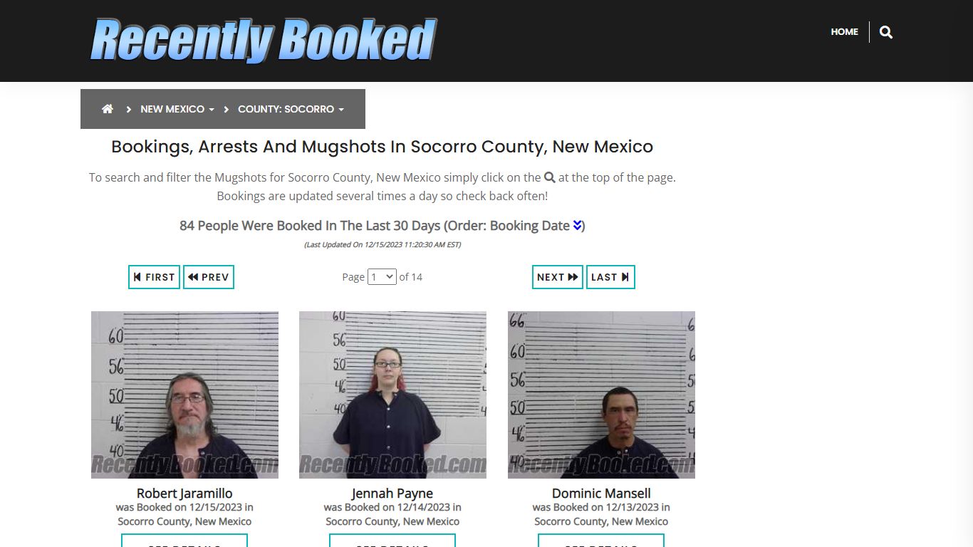 Bookings, Arrests and Mugshots in Socorro County, New Mexico