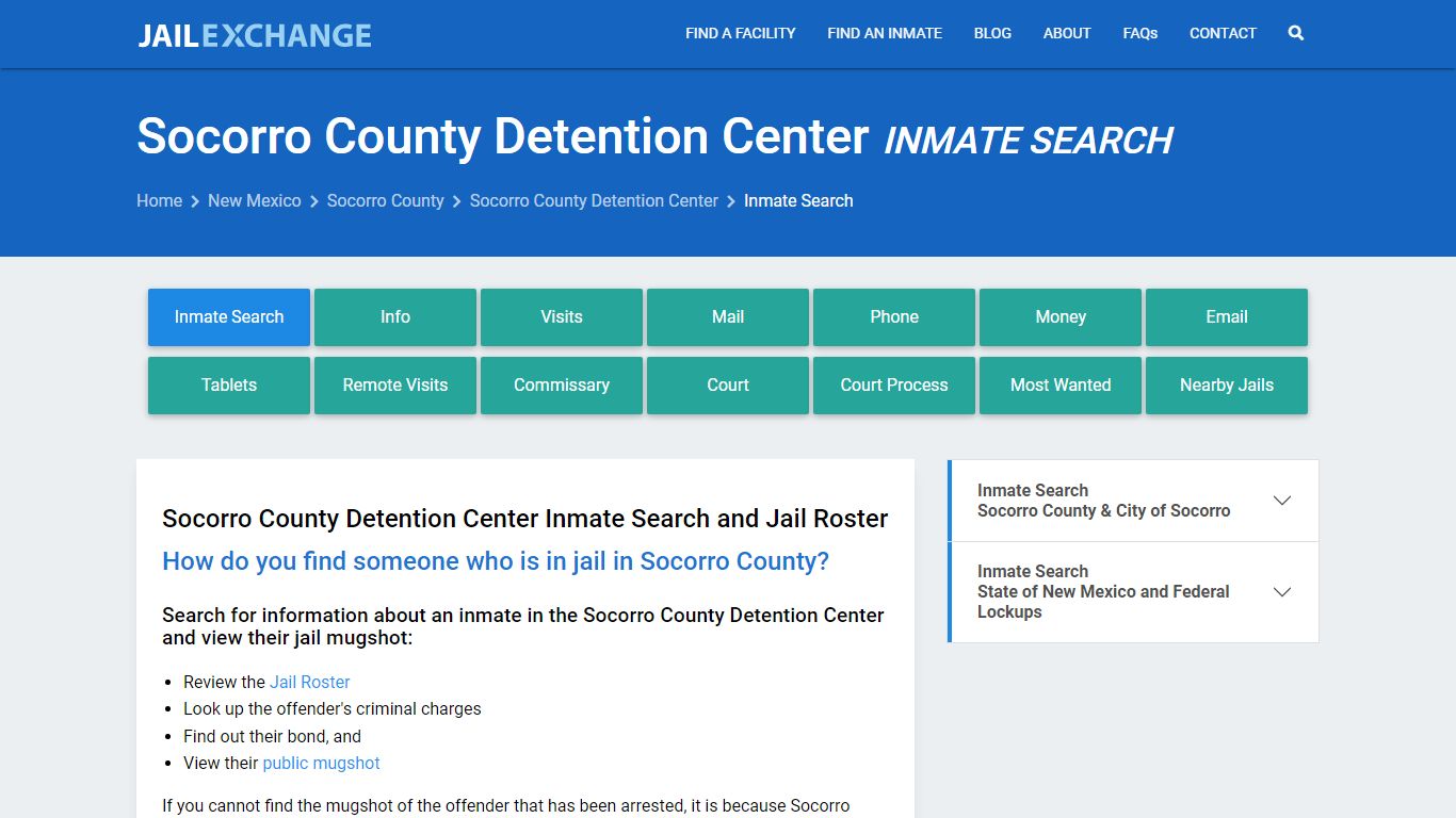Socorro County Detention Center Inmate Search - Jail Exchange