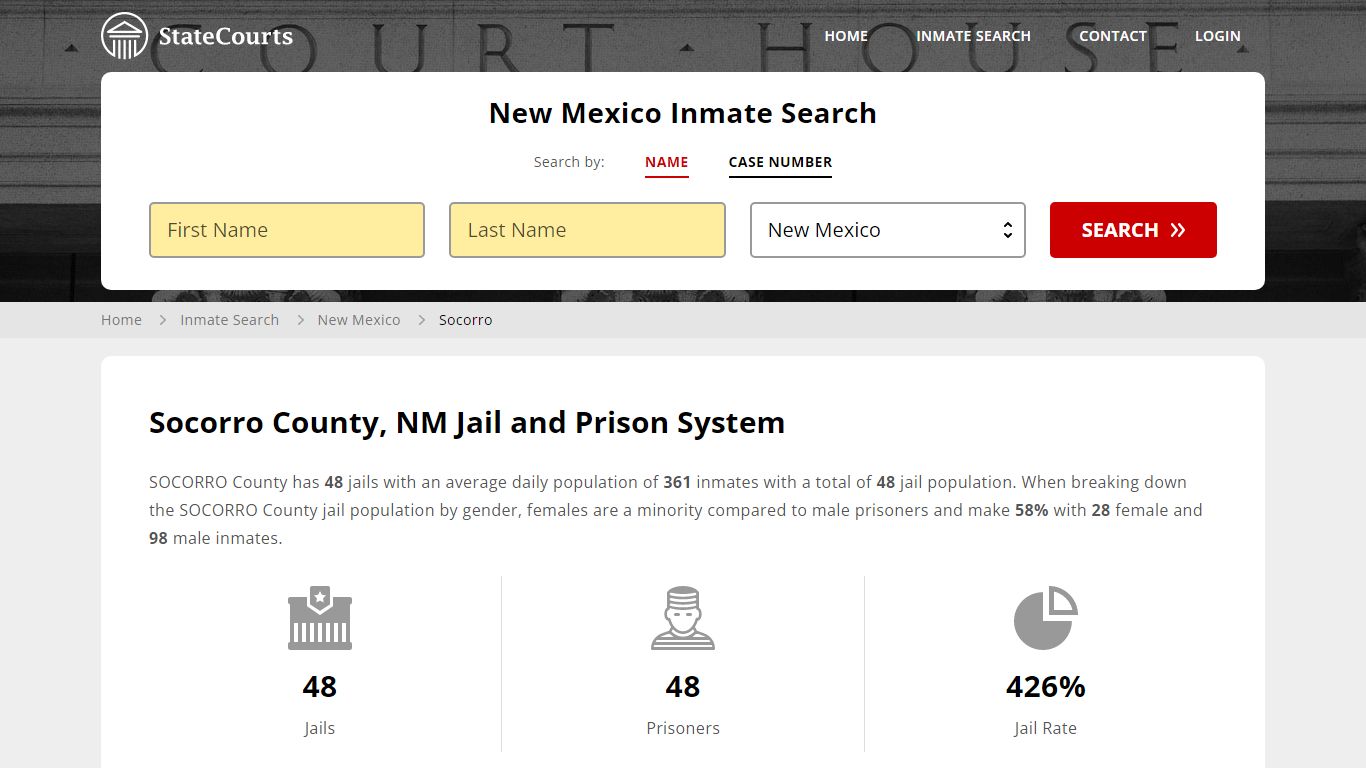 Socorro County, NM Inmate Search - StateCourts